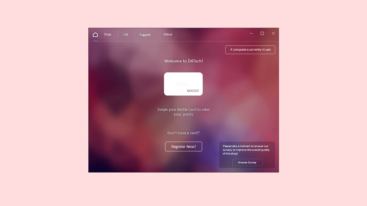Concept design of Gamerlab client